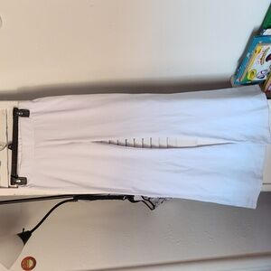 White spandex Bell bottom leggings